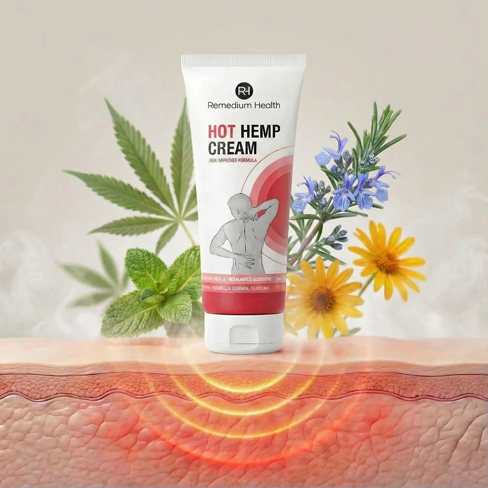 Как действа Remedium Health Hot Hemp Cream - дълбоко затопляне, противовъзпалително действие и стимулиране на кръвообращението, с натурални съставки