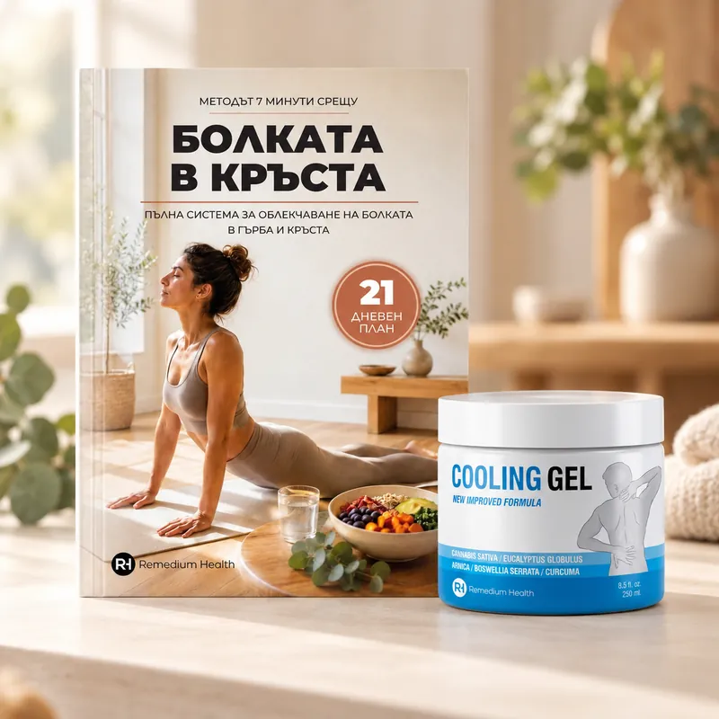 Книгата и охлаждащият гел 250&nbsp;мл